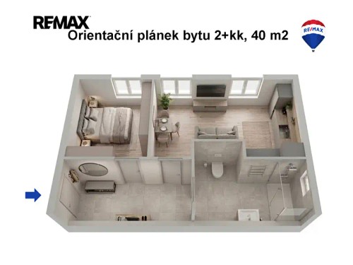 Prodaný byt 2+kk 39 m²