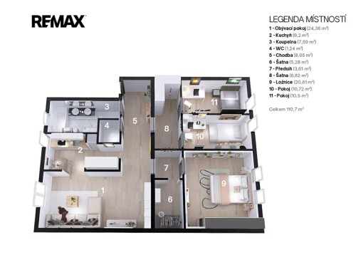 Prodej bytu 4+1 110 m²