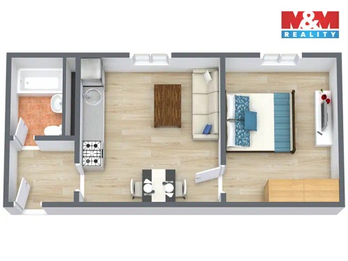 Prodaný byt 2+kk 35 m²