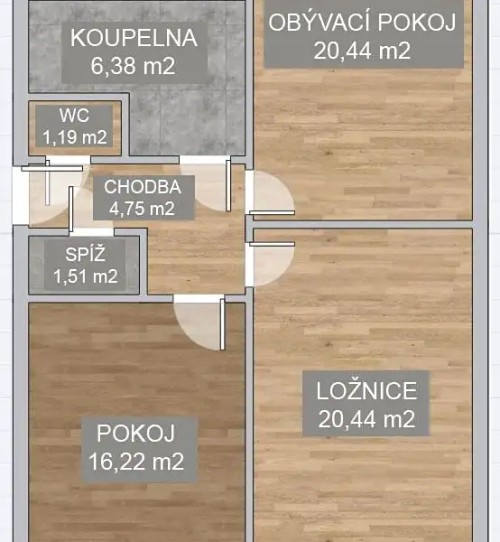 Prodej bytu 3+1 81 m²