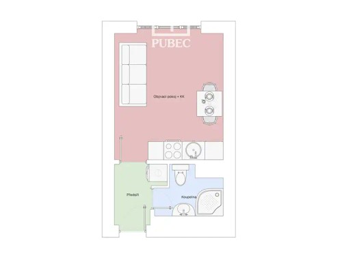 Prodaný byt 1+kk 21 m²