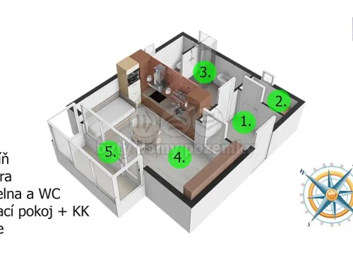 Prodaný byt 1+kk 33 m²
