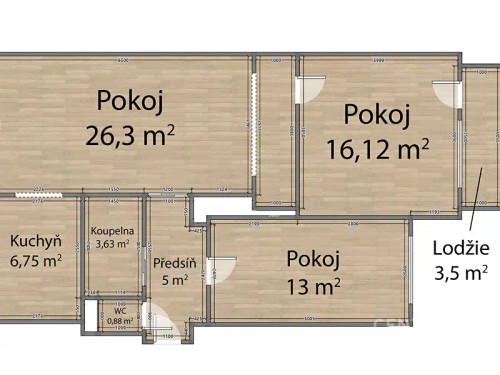 Prodaný byt 3+1 63 m²