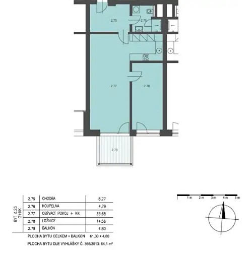 Prodej bytu 2+kk 5 m²