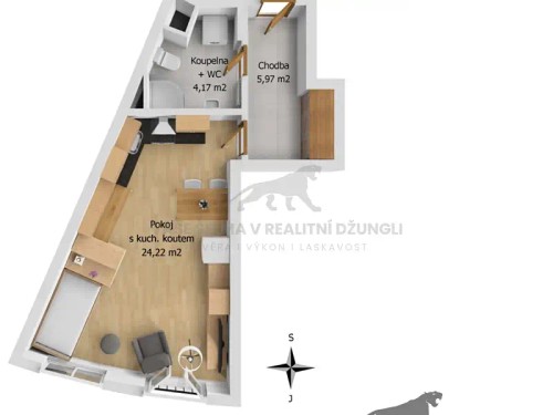 Prodej bytu 1+kk 34 m²