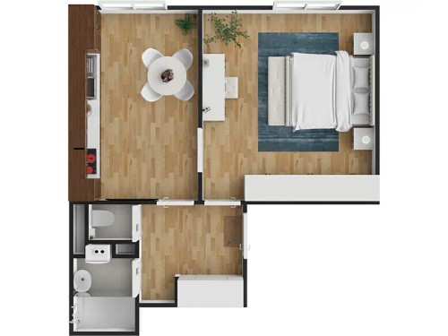 Prodaný  byt 1+1 44 m²