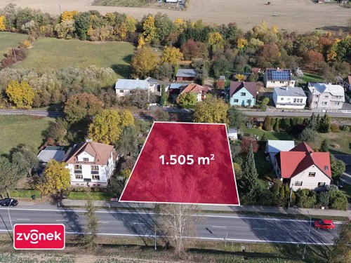 Prodej stavebního pozemku 1505 m²