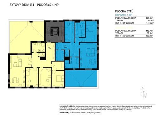 Prodaný byt 4+kk 108 m²