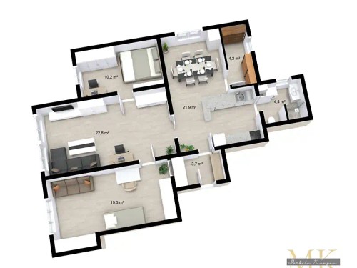 Prodaný byt 3+1 85 m²