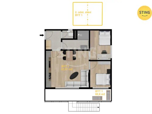 Prodej bytu 3+kk 81 m²