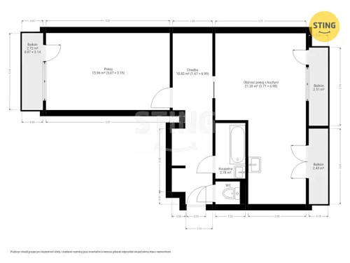 Prodej bytu 2+1 62 m²