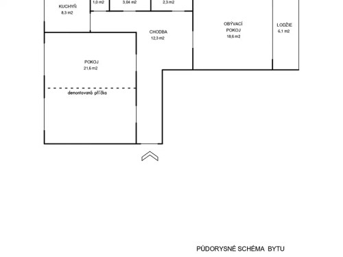 Prodej bytu 2+1 73 m²