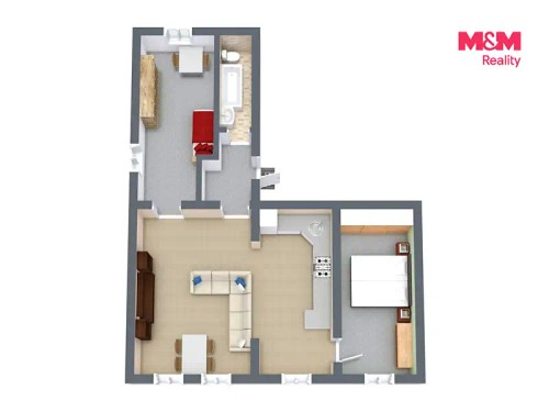 Prodej bytu 3+1 72 m²