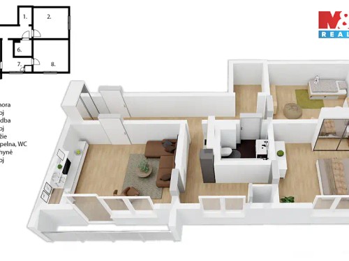 Prodaný byt 3+1 76 m²
