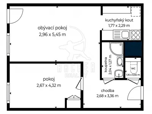 Prodej bytu 2+kk 45 m²