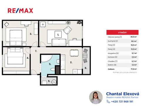 Prodej bytu 3+1 77 m²