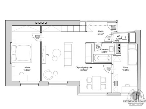 Prodej bytu 2+1 72 m²