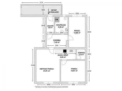 Prodej bytu 3+kk 74 m²