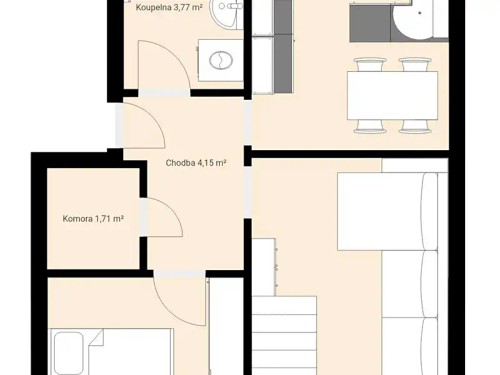 Prodej bytu 2+1 58 m²