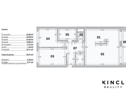 Prodaný  byt 3+kk 70 m²