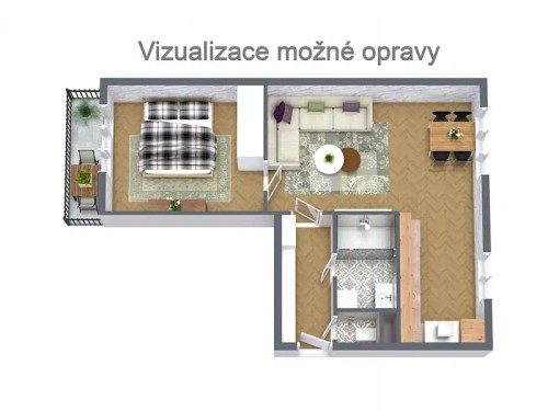 Prodaný byt 2+1 52 m²