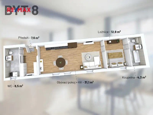 Prodej bytu 3+kk 68 m²