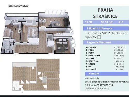 Prodej bytu 4+1 93 m²
