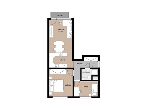Prodaný  byt 3+kk 56 m²