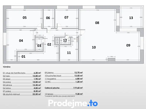 Prodej bytu 4+kk 119 m²