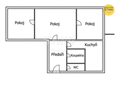 Prodej bytu 3+1 53 m²