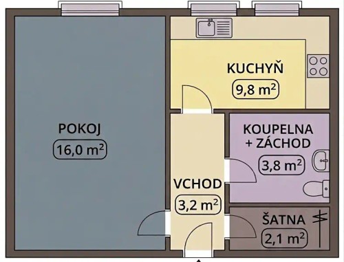Prodaný  byt 1+1 35 m²