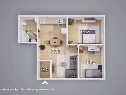 Prodej bytu 3+kk 61 m²