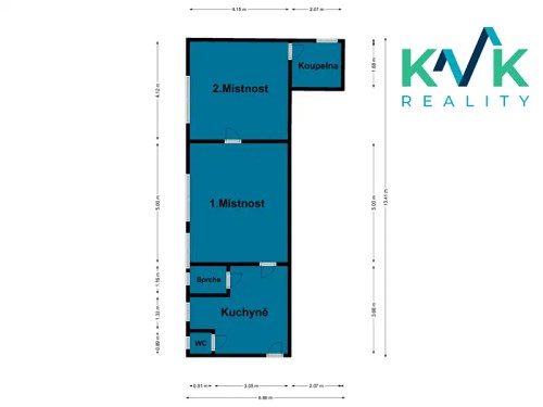 Prodej bytu 2+1 61 m²