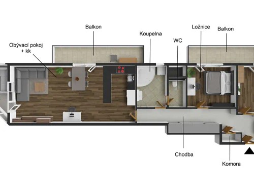 Prodej bytu 3+kk 81 m²