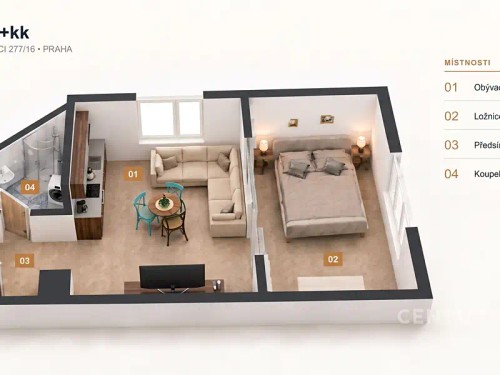 Prodej bytu 2+kk 39 m²