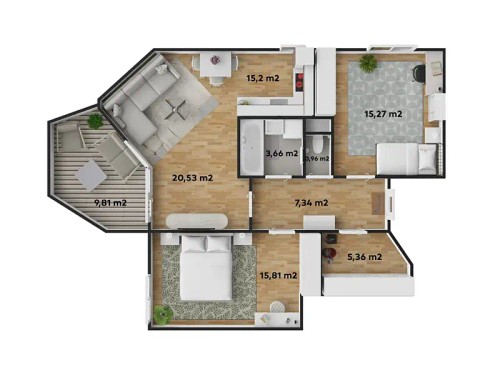Prodej bytu 3+kk 75 m²