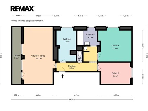 Prodej bytu 3+1 67 m²