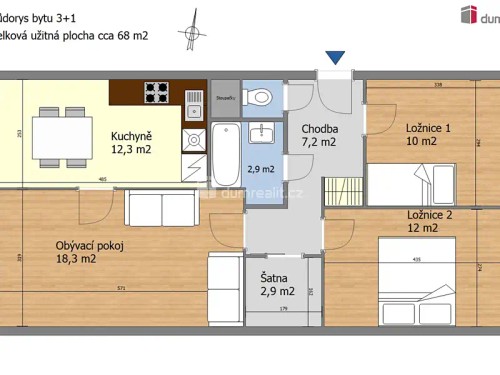 Prodaný byt 3+1 70 m²