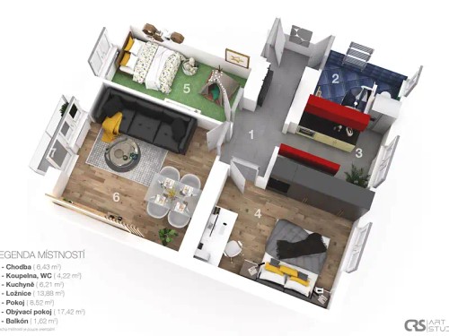 Prodaný byt 3+1 58 m²