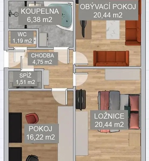 Prodej bytu 3+1 81 m²