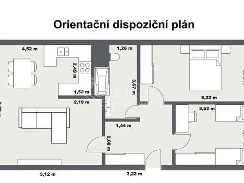Prodej bytu 3+kk 70 m²