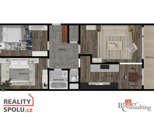 Prodaný  byt 3+1 71 m²
