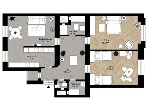 Prodej bytu 3+1 110 m²