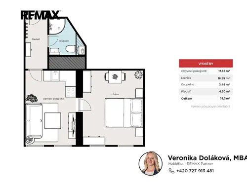 Prodej bytu 2+kk 39 m²