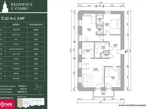 Prodej bytu 4+kk 104 m²
