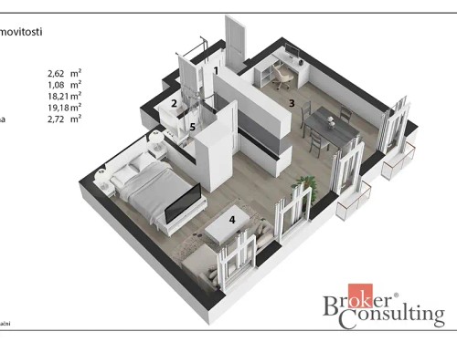 Prodaný byt 2+kk 44 m²