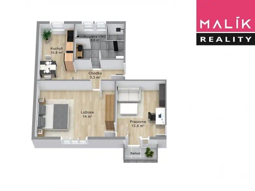 Prodaný  byt 2+1 59 m²