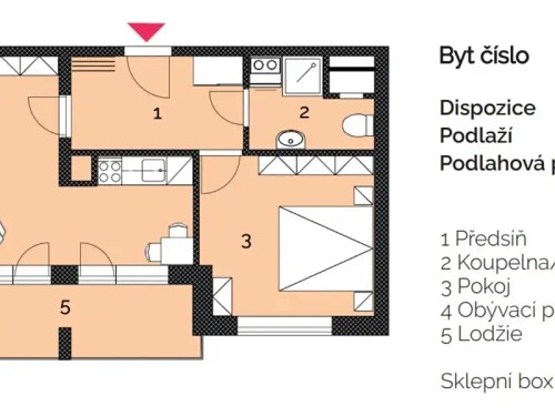 Prodaný byt 2+kk 64 m²