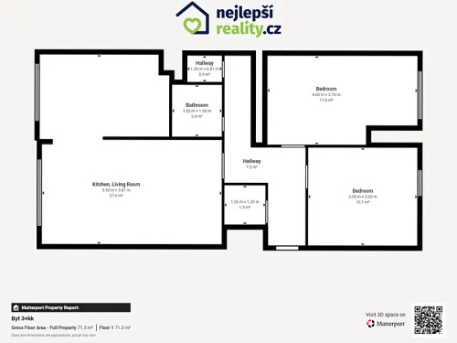 Prodej bytu 3+kk 70 m²