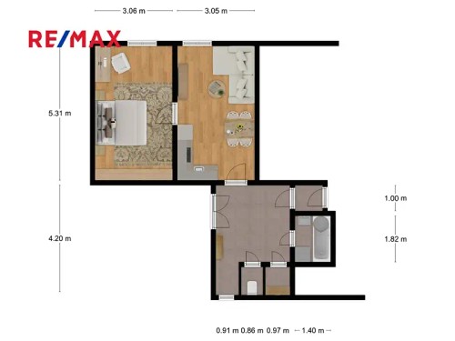 Prodaný byt 2+kk 55 m²
